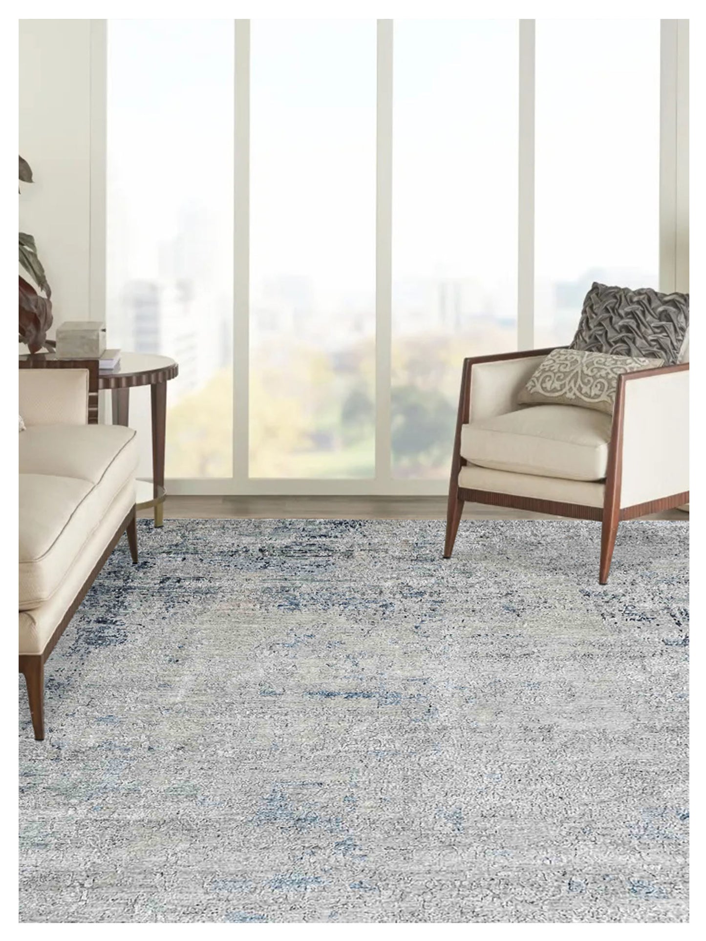 Artisan Mary Grey Lt.Blue Contemporary Knotted Rugs