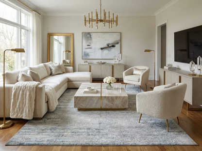Artisan Mary Grey Lt.Blue Contemporary Knotted Rugs