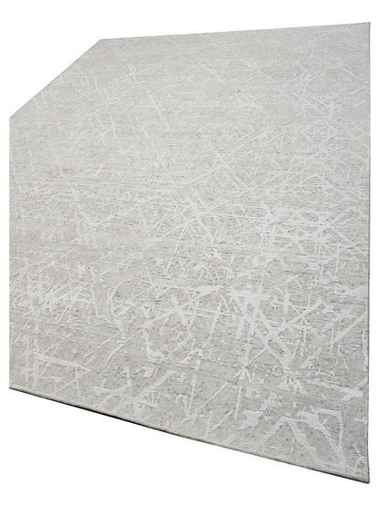 Artisan Mary Heather Grey Contemporary Knotted Rug - Rugs - Artisan - Atlanta Designer Rugs