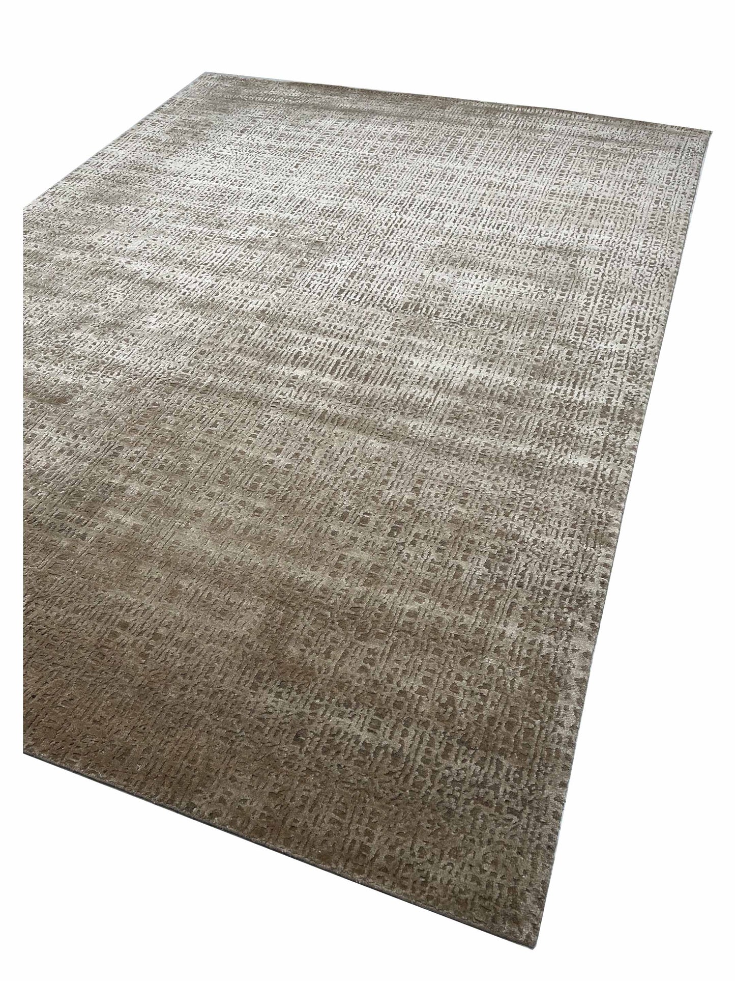 Artisan Mary Brown Beige Contemporary Knotted Rugs