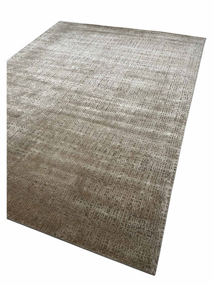 Artisan Mary Brown Beige Contemporary Knotted Rugs