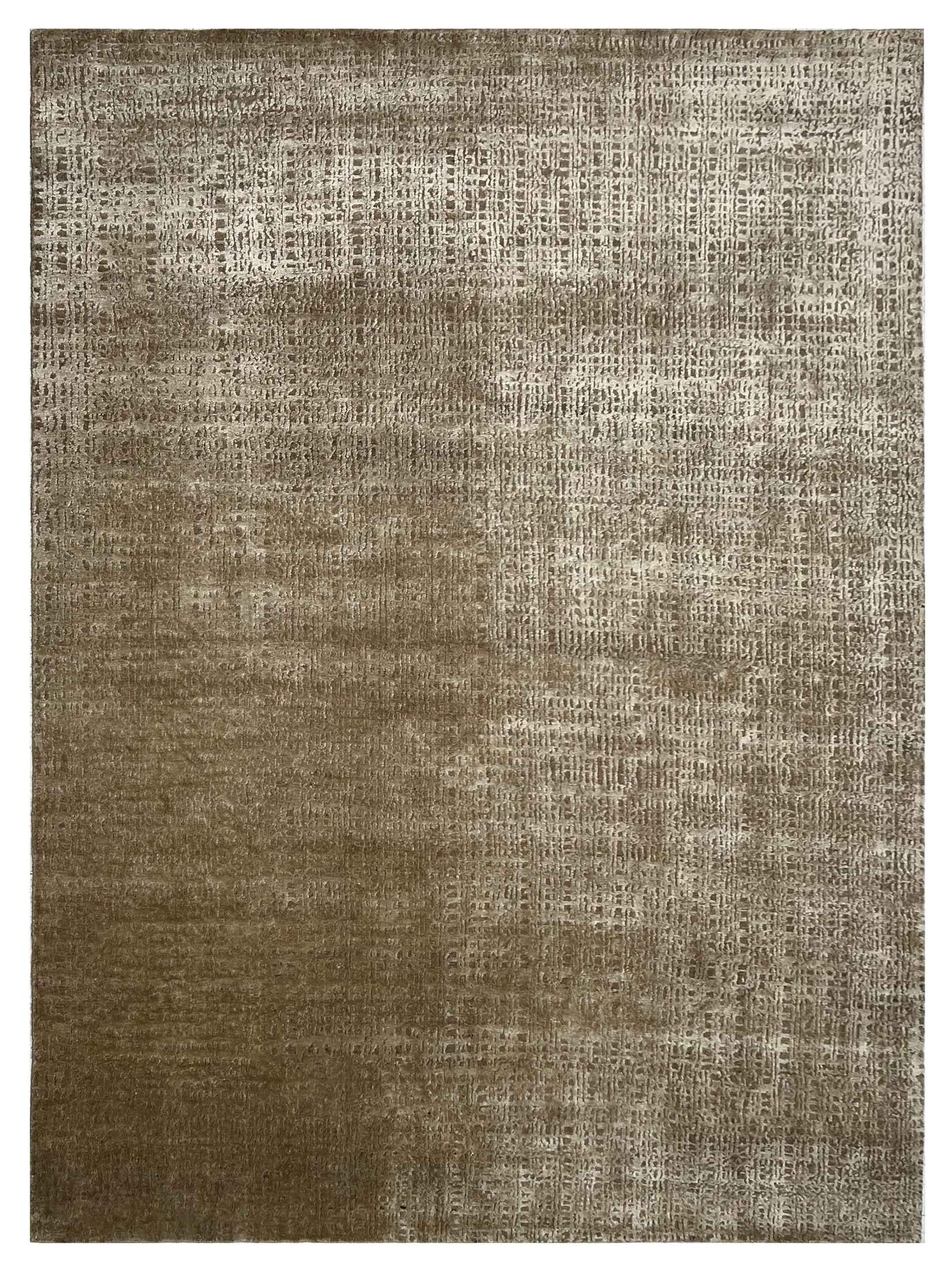 Artisan Mary Brown Beige Contemporary Knotted Rugs
