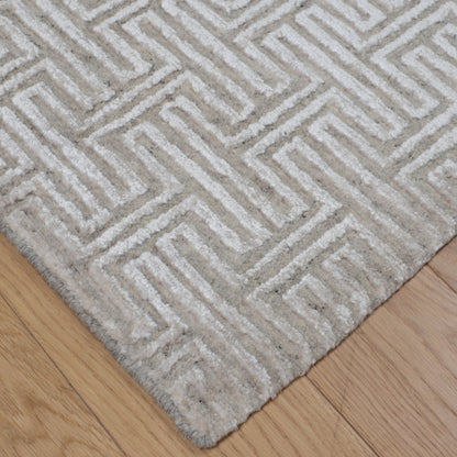 Artisan Mary Beige Contemporary Knotted Rug - Rugs - Artisan - Atlanta Designer Rugs