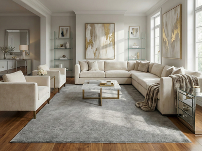 Artisan Mary Grey Contemporary Knotted Rug