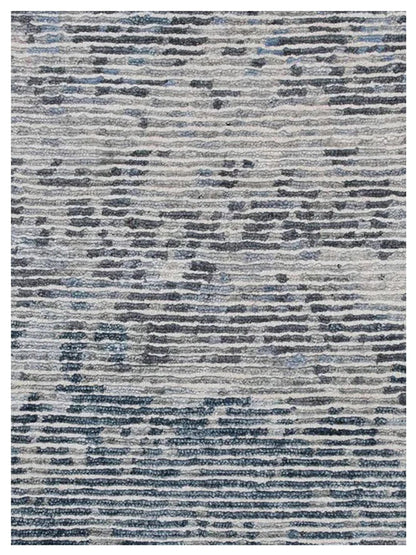 Artisan Mary Silver Blue Contemporary Knotted Rug - Rugs - Artisan - Atlanta Designer Rugs