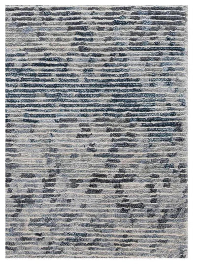 Artisan Mary Silver Blue Contemporary Knotted Rug - Rugs - Artisan - Atlanta Designer Rugs