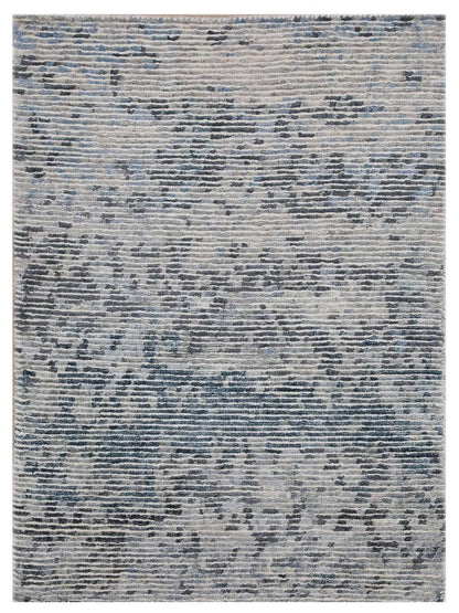 Artisan Mary Silver Blue Contemporary Knotted Rug - Rugs - Artisan - Atlanta Designer Rugs