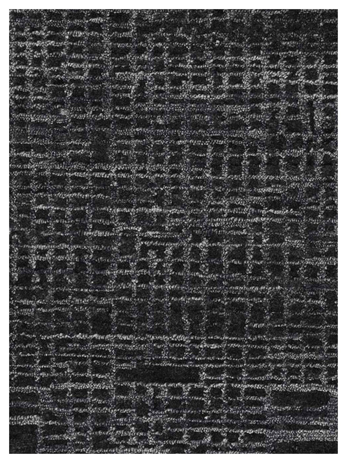 Artisan Mary  Washed Black  Contemporary Knotted Rug