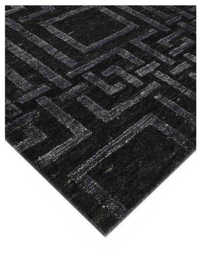 Artisan Mary Black Contemporary Knotted Rug - Rugs - Artisan - Atlanta Designer Rugs