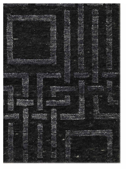 Artisan Mary Black Contemporary Knotted Rug - Rugs - Artisan - Atlanta Designer Rugs