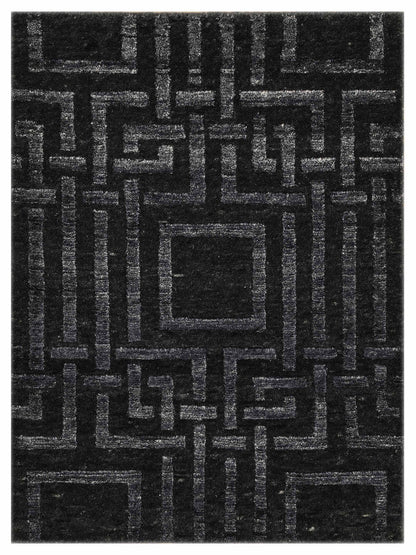Artisan Mary Black Contemporary Knotted Rug - Rugs - Artisan - Atlanta Designer Rugs