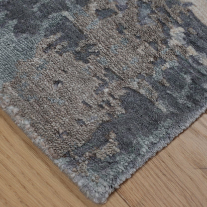 Artisan Mary Silver Grey Contemporary Knotted Rug - Rugs - Artisan - Atlanta Designer Rugs