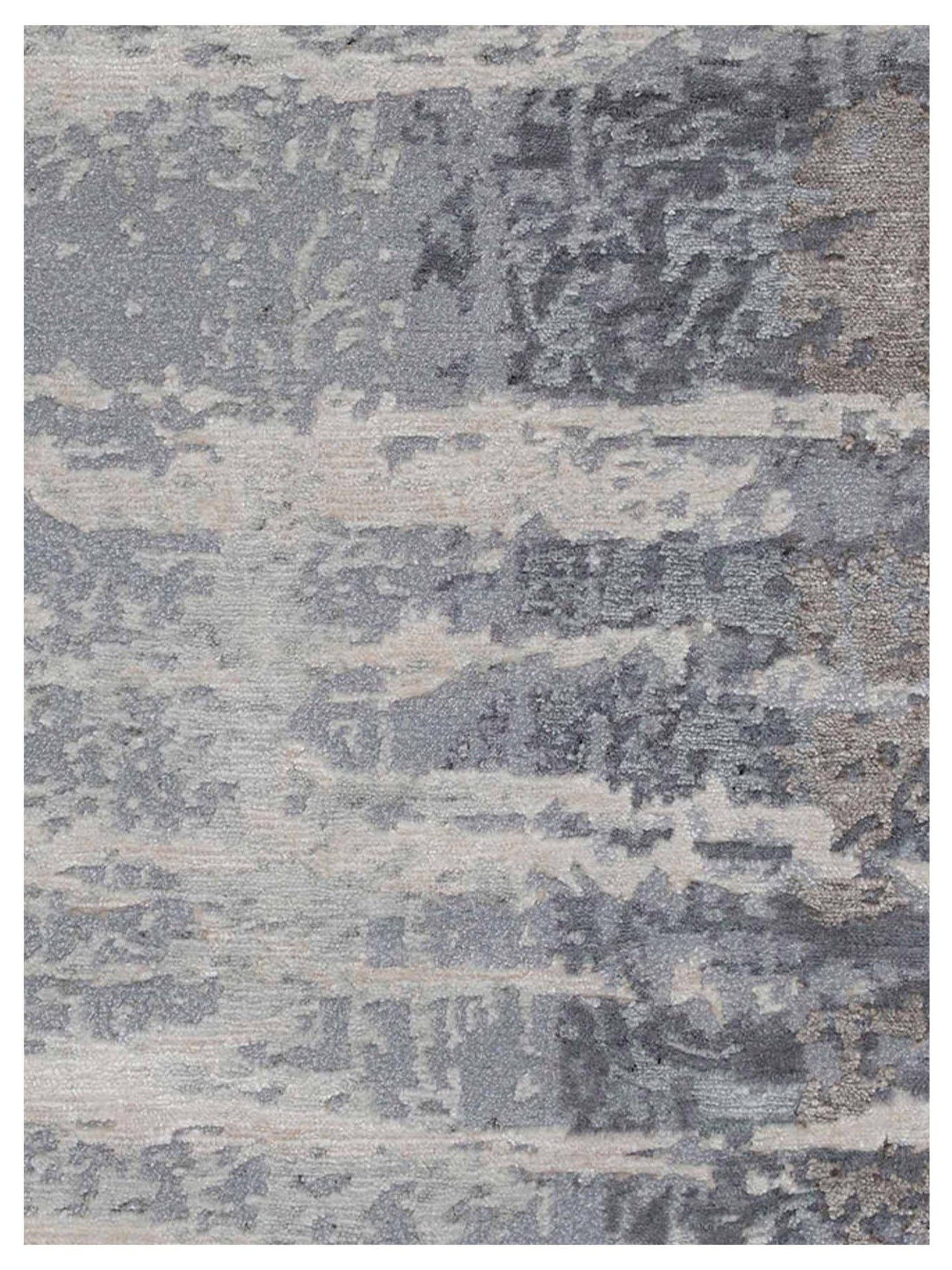 Artisan Mary Silver Grey Contemporary Knotted Rug - Rugs - Artisan - Atlanta Designer Rugs
