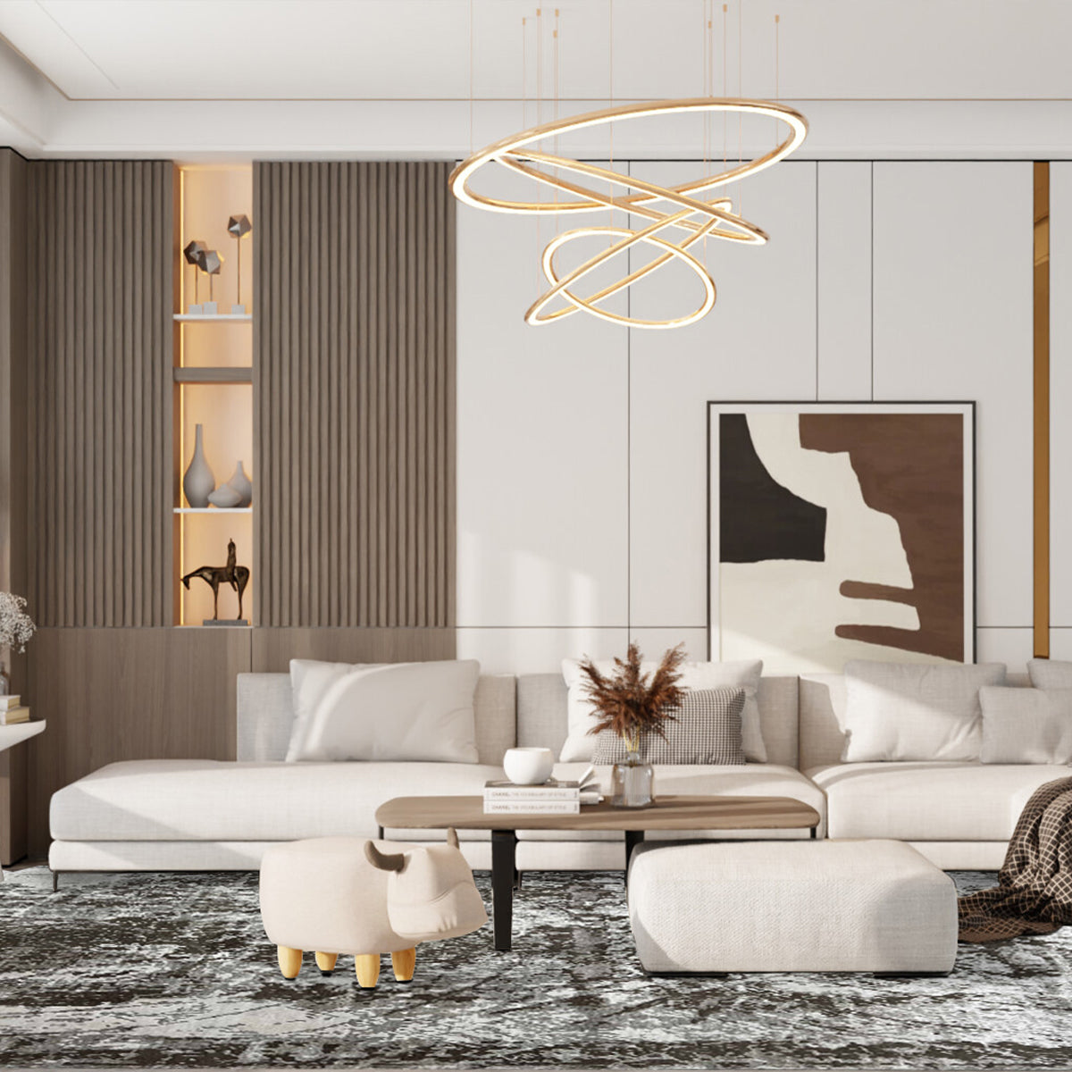 Artisan Mary Beige Brown Contemporary Knotted Rugs