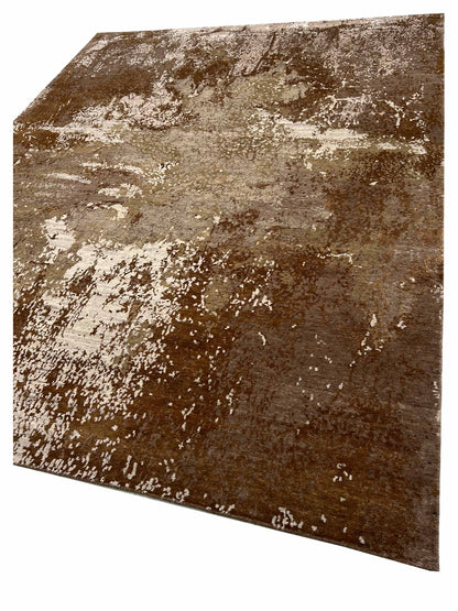 Artisan Mary Brown Beige Contemporary Knotted Rugs