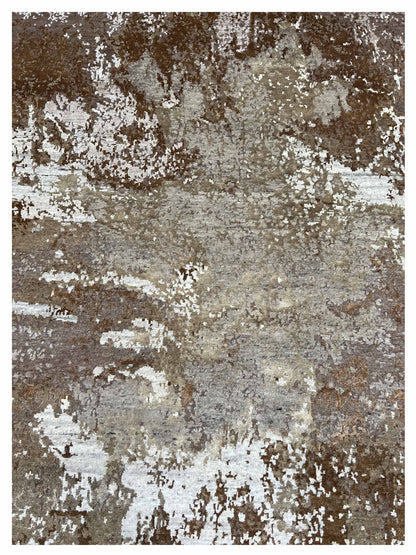 Artisan Mary Brown Beige Contemporary Knotted Rugs