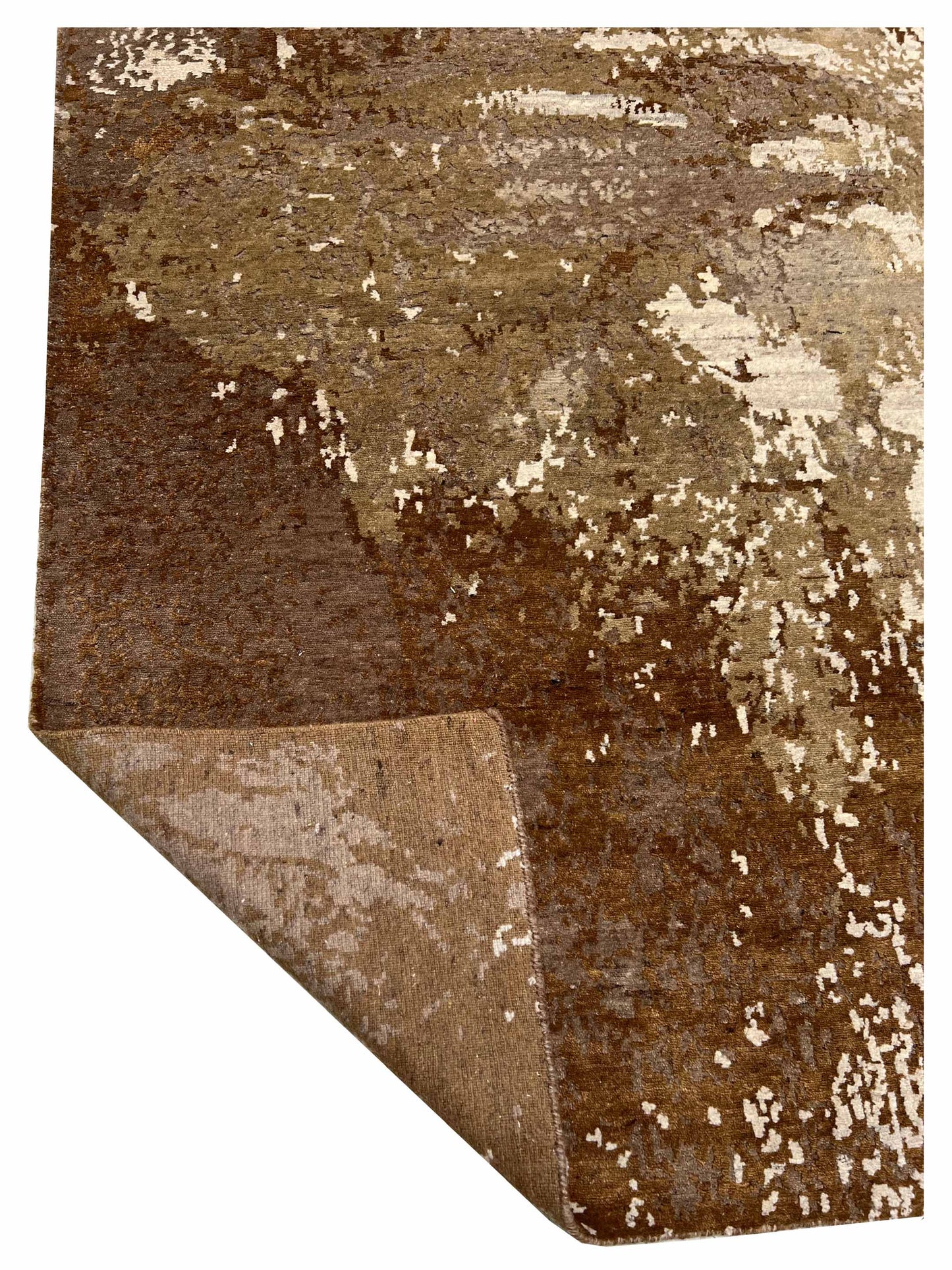 Artisan Mary Brown Beige Contemporary Knotted Rugs