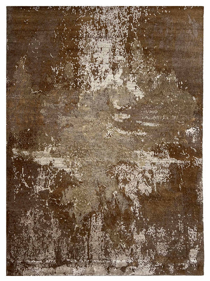 Artisan Mary Brown Beige Contemporary Knotted Rugs