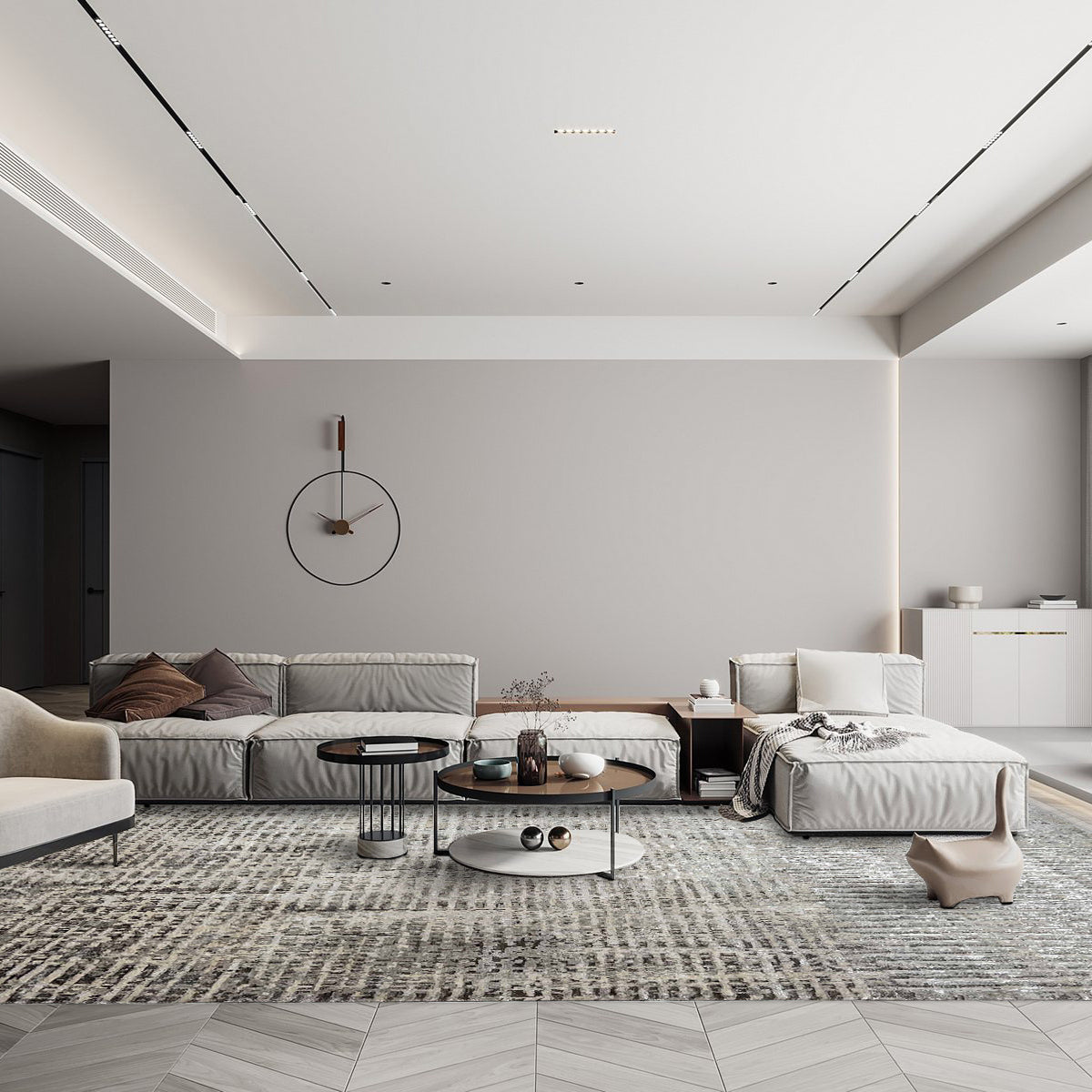 Artisan Mary Dk.Grey Contemporary Knotted Rugs