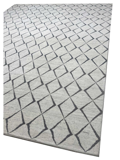 Artisan Marion Ivory Nickle Contemporary Knotted Rug