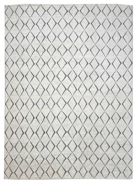 Artisan Marion Ivory Nickle Contemporary Knotted Rug