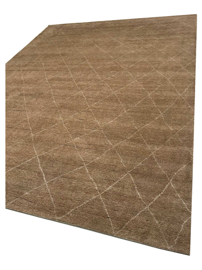 Artisan Marion Brown Contemporary Knotted Rug