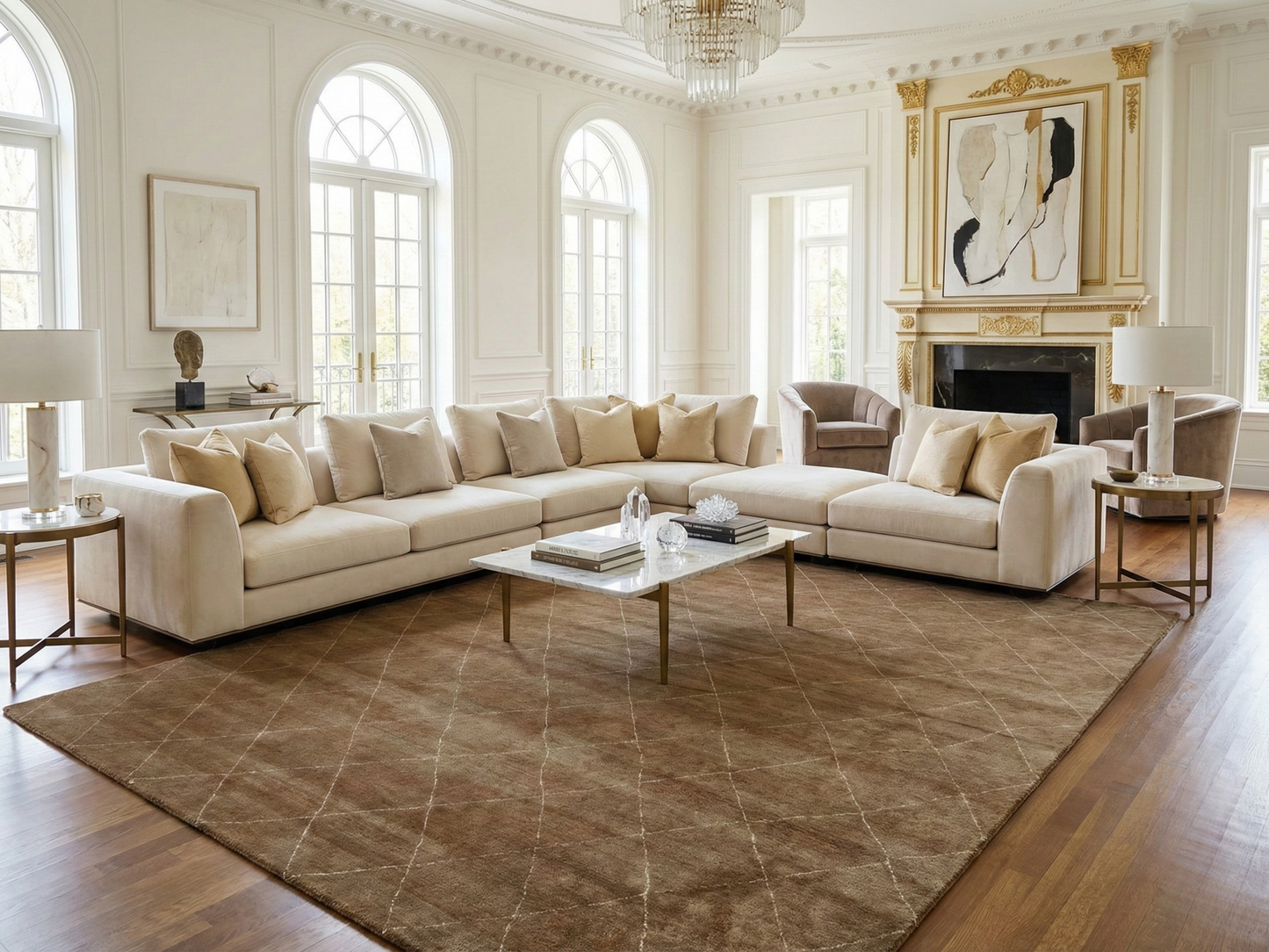 Artisan Marion Brown Contemporary Knotted Rug