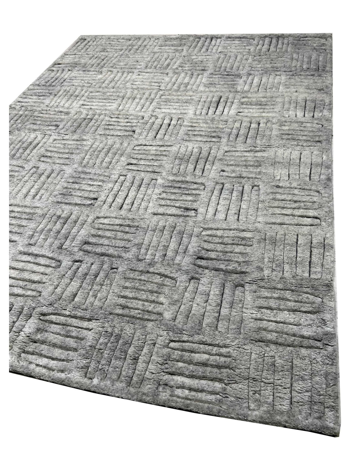 Grey Designer Rug Artisan Harmony Grey Contemporary Knotted Rug – Atlanta Designer Rugs