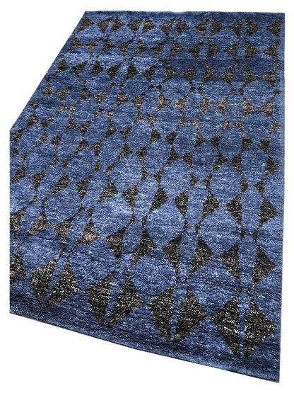 Artisan Marion  Navy  Transitional Knotted Rug