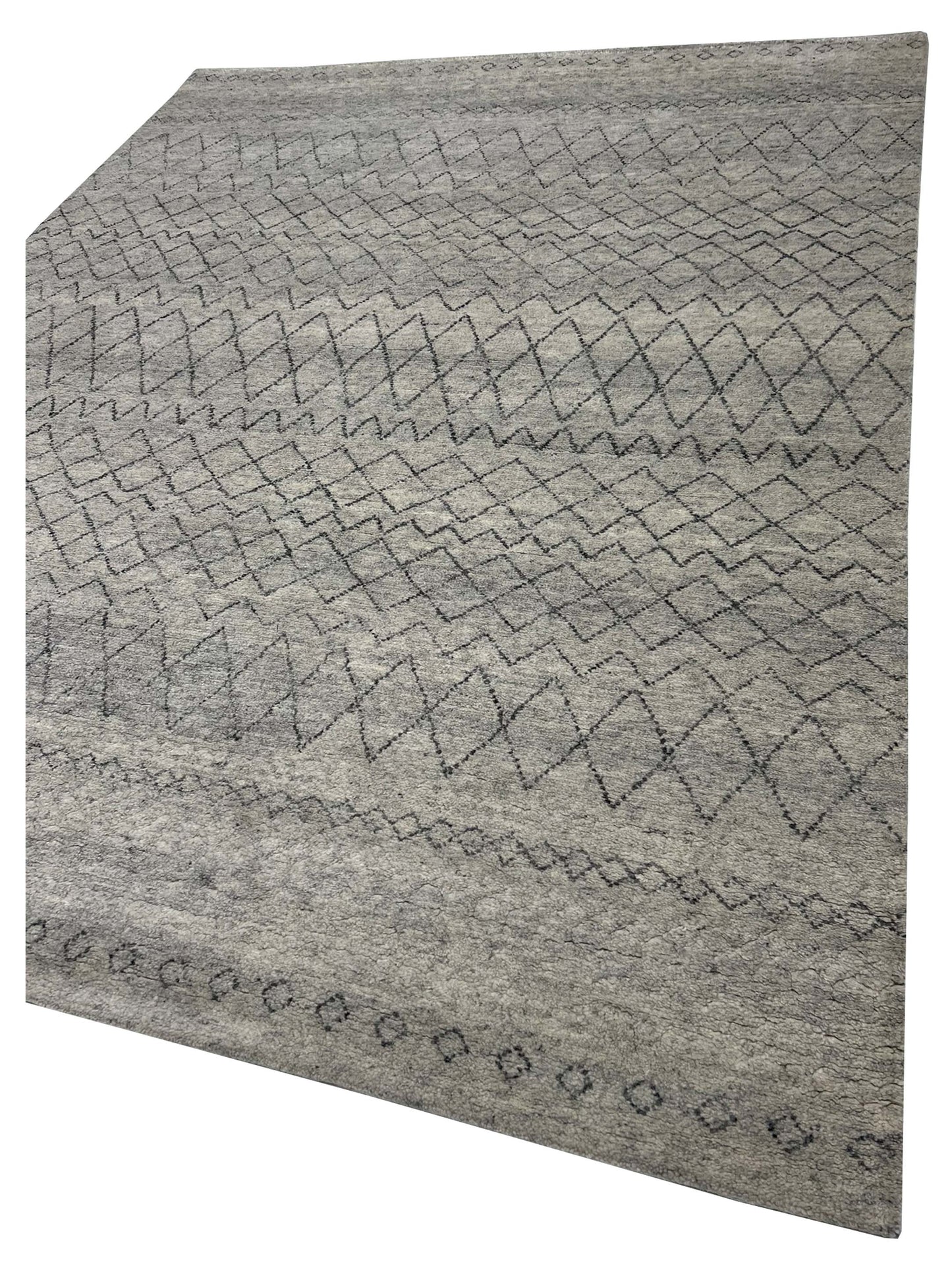 Artisan Marion Silver Carbon Contemporary Knotted Rug