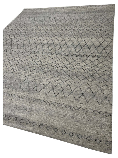 Artisan Marion Silver Carbon Contemporary Knotted Rug