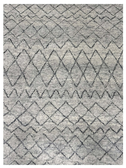 Artisan Marion Silver Carbon Contemporary Knotted Rug