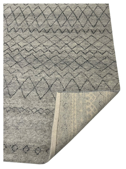 Artisan Marion Silver Carbon Contemporary Knotted Rug