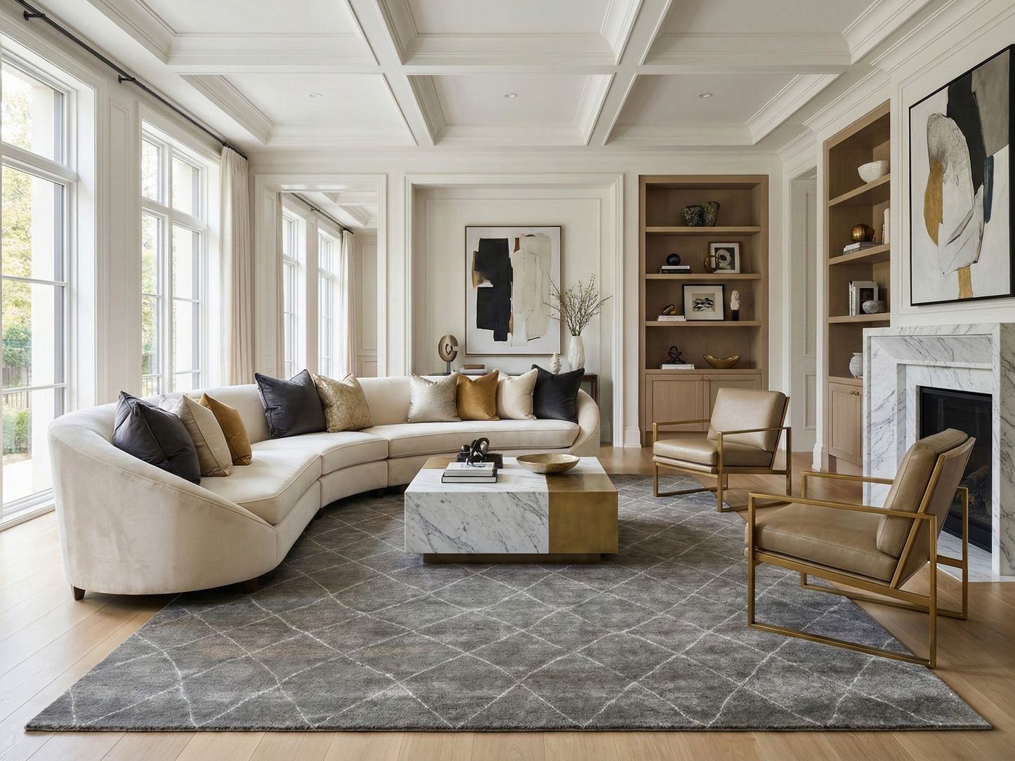 Artisan Marion Fog Natural Contemporary Knotted Rug