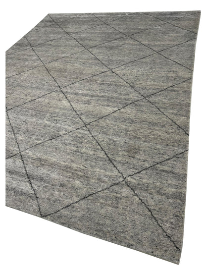 Artisan Marion Silver Carbon Contemporary Knotted Rug