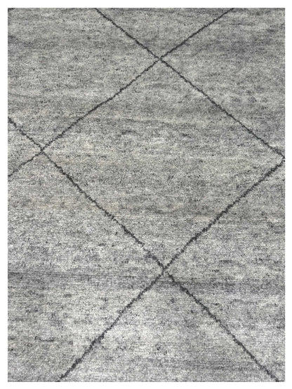 Artisan Marion Silver Carbon Contemporary Knotted Rug