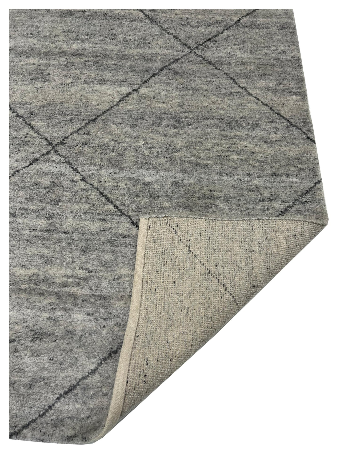 Artisan Marion Silver Carbon Contemporary Knotted Rug