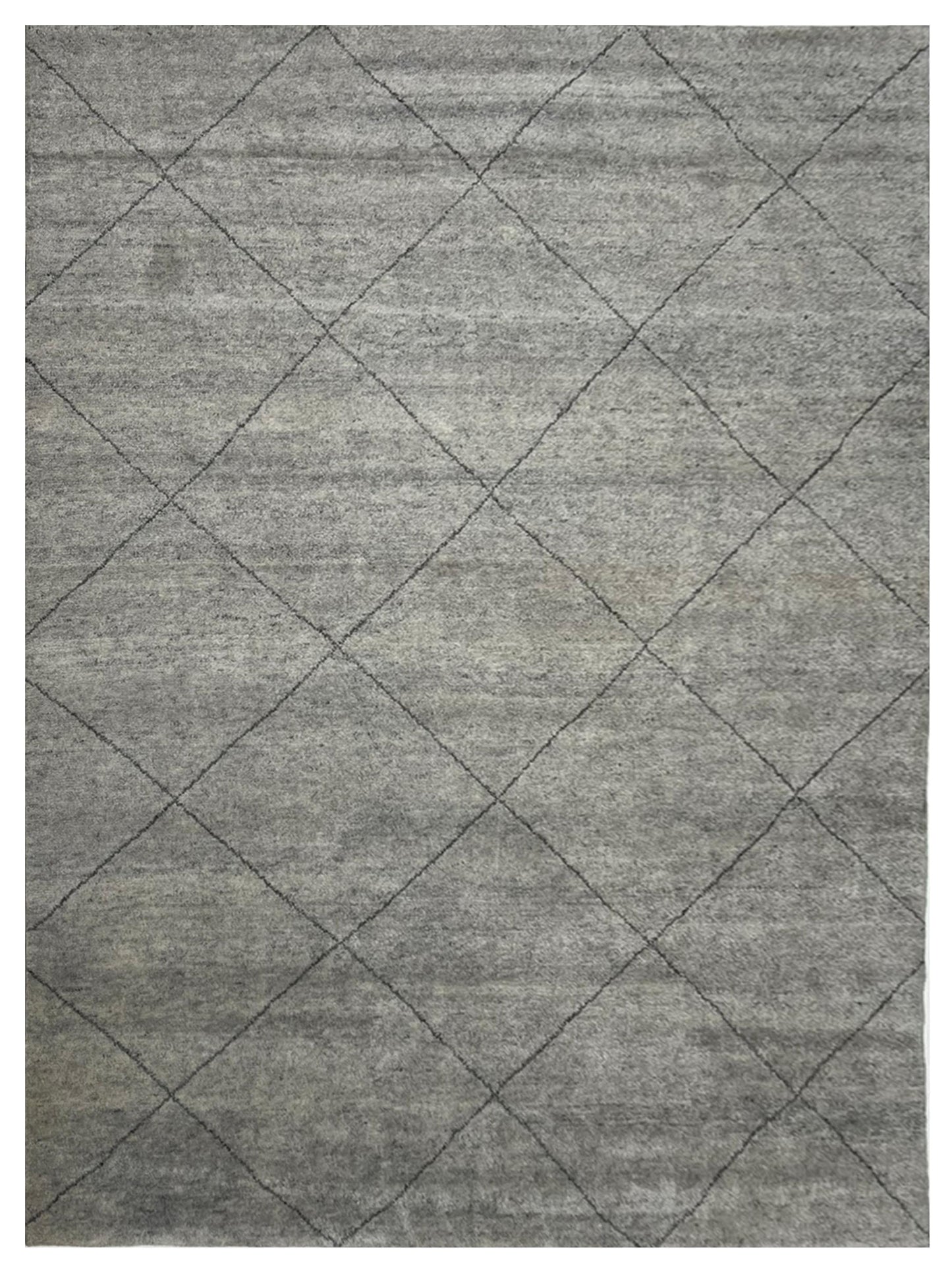 Artisan Moroccan Mohair  Silver Carbon Contemporary