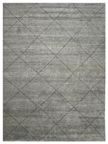 Artisan Moroccan Mohair  Silver Carbon Contemporary