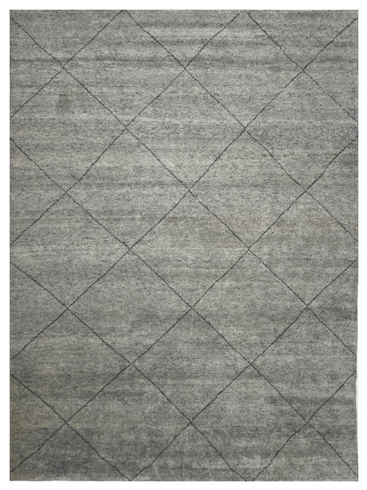 Artisan Moroccan Mohair  Silver Carbon Contemporary