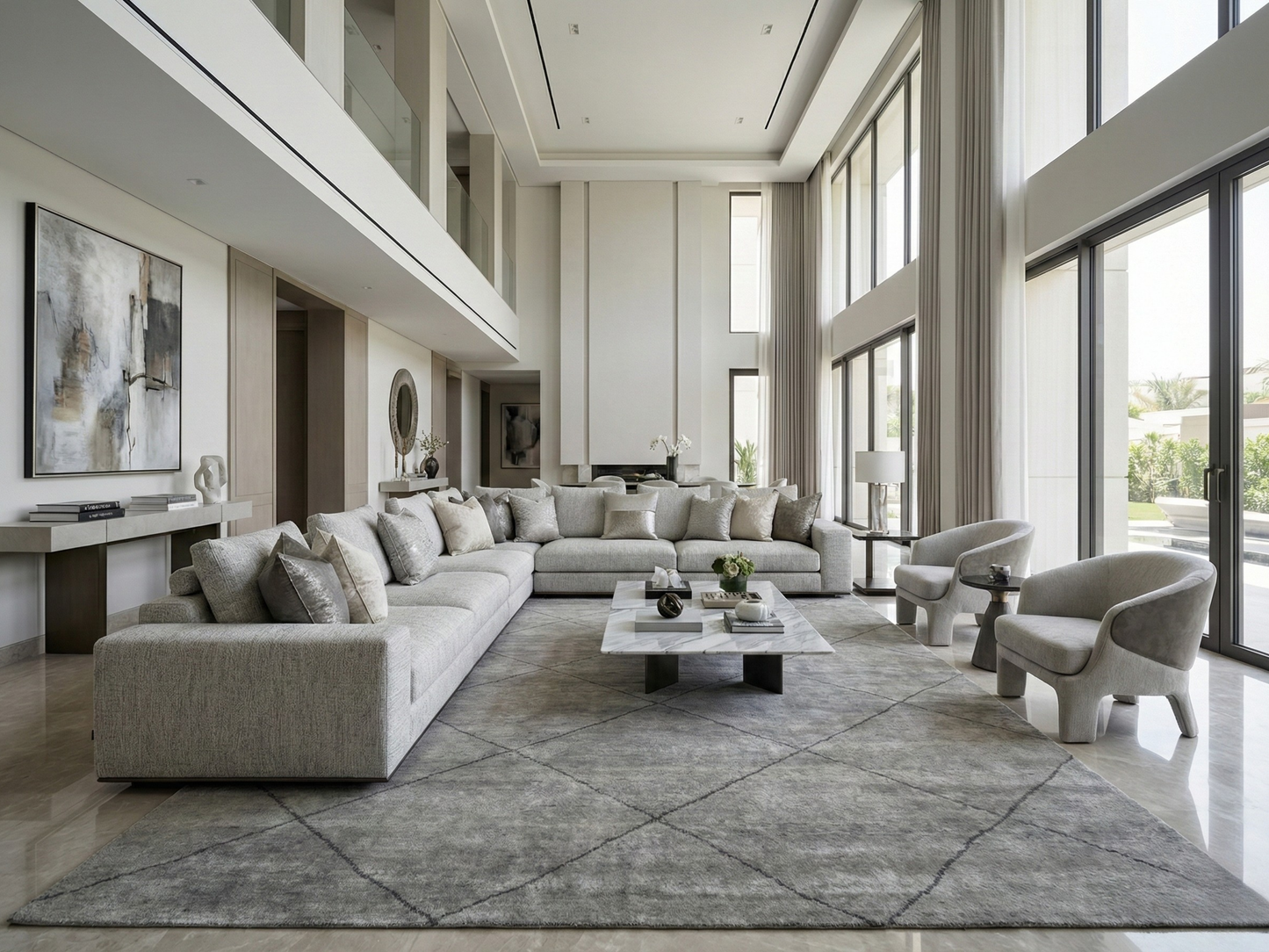 Artisan Marion Silver Carbon Contemporary Knotted Rug