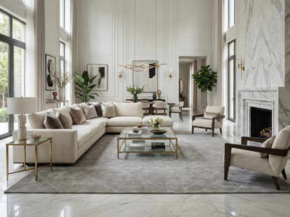 Artisan Marion Silver Carbon Contemporary Knotted Rug