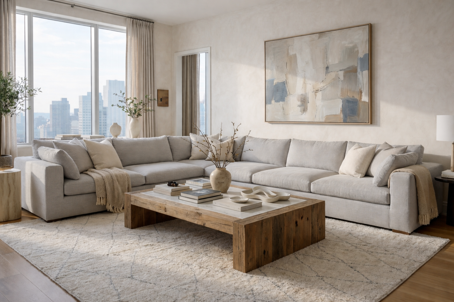 Artisan Marion  Ivory  Transitional Knotted Rug