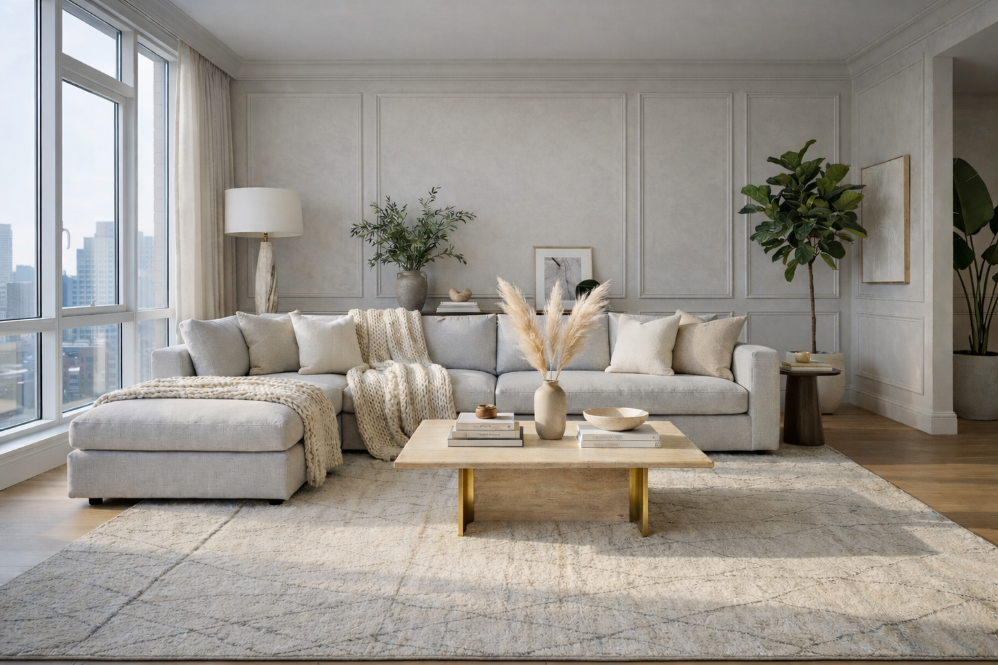 Artisan Marion  Ivory  Transitional Knotted Rug