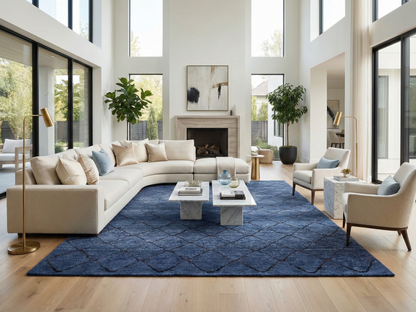 Artisan Marion  Navy  Transitional Knotted Rug