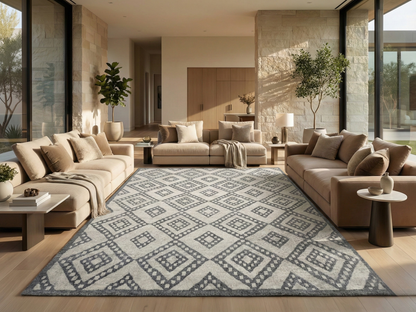 Artisan Marion  Grey Black Transitional Knotted Rug