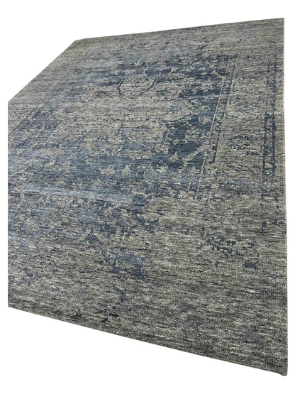 Artisan Nova Blue Silver Contemporary Knotted Rugs