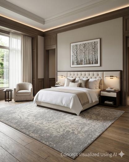 Artisan Nova  Natural Silver Contemporary Rug for Bedroom