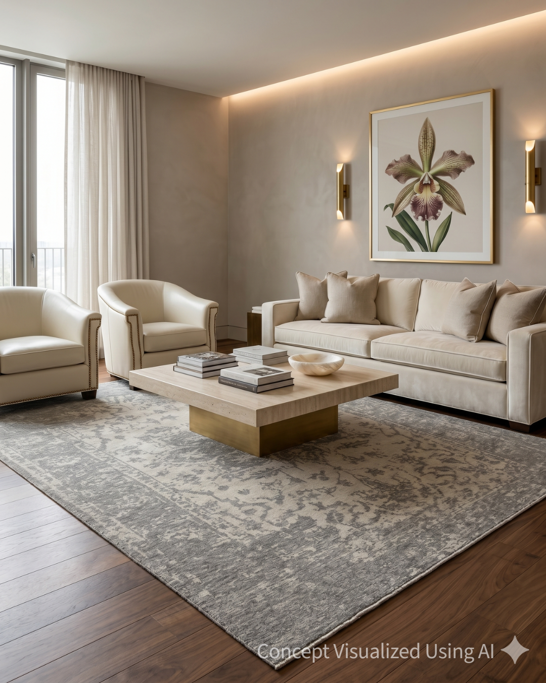 Artisan Nova  Natural Silver Contemporary Rug for Livingroom
