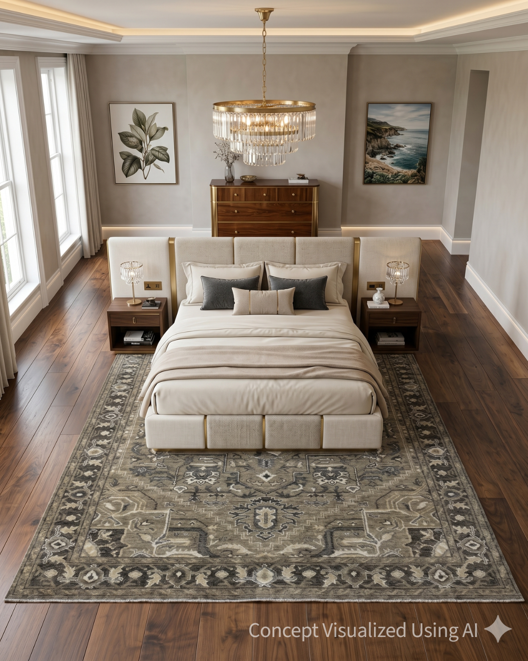 Artisan Nova  Black Grey Contemporary Rug for Bedroom